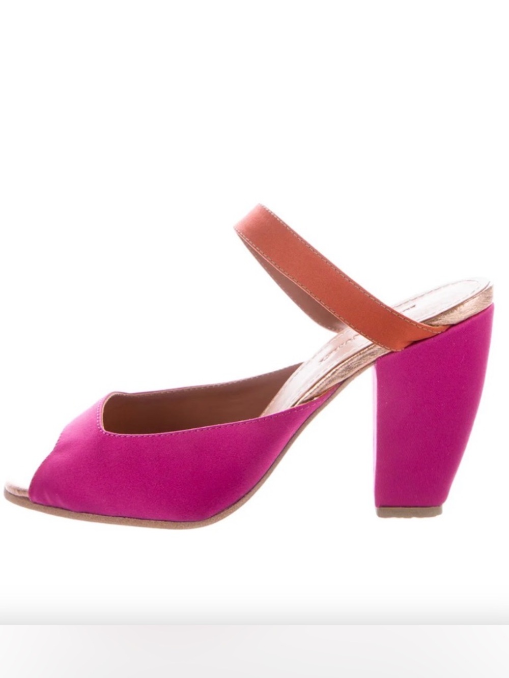 Rachel Comey Pink Peep-Toe Block Heel Sandals